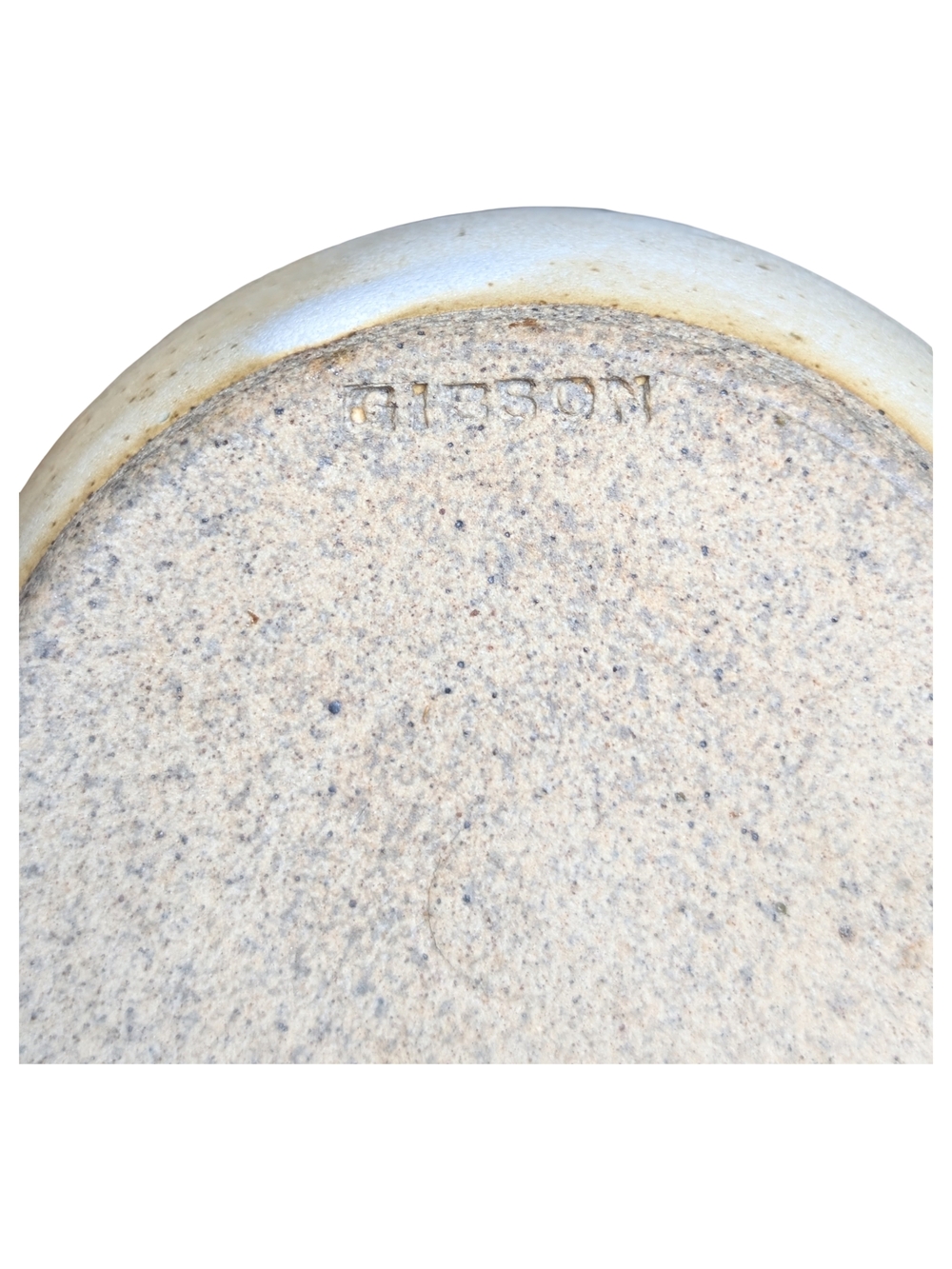 Studio Pottery "Belly Button Lint" Jar Cork Lid | Handmade | Signed Gibson - Picture 6 of 7